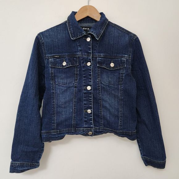 i.dare Jackets & Blazers - I.DARE Women's Blue Denim Jean Short Jacket Classic Jeans Size L